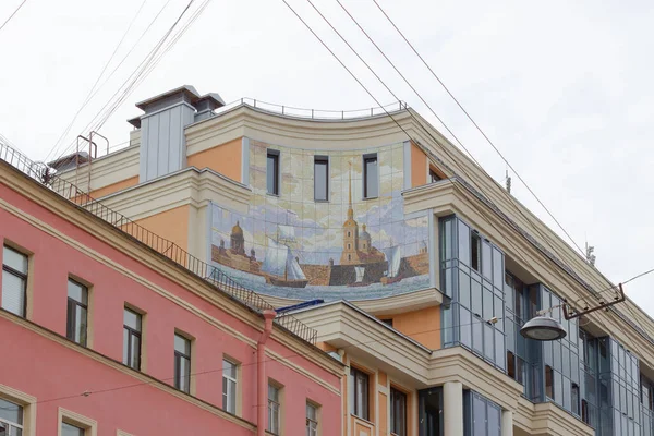 Декор Стена Фасад Санкт Петербург Россия — стоковое фото