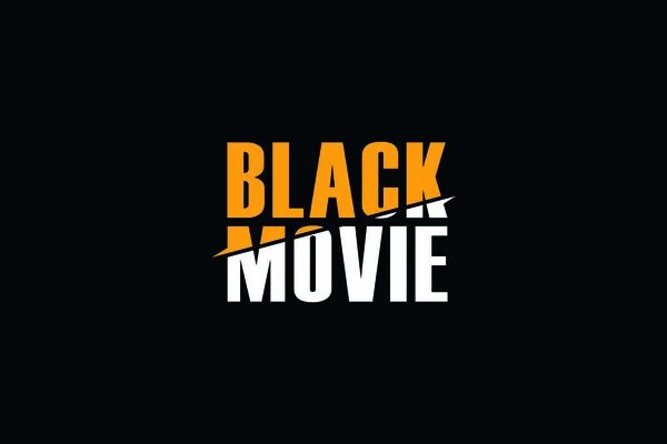 Diseño Logo Negro Película —  Fotos de Stock