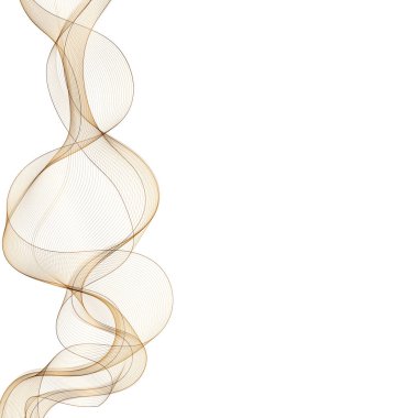 Kahverengi soyut dalga. Vektör modern resimleme.