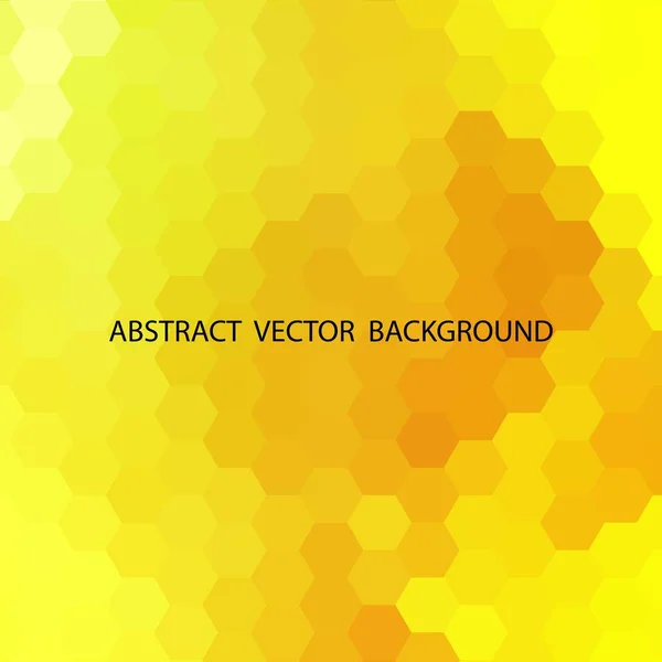 Golden Yellow Vector Background Abstract Illustration Hexagons — Stock Vector