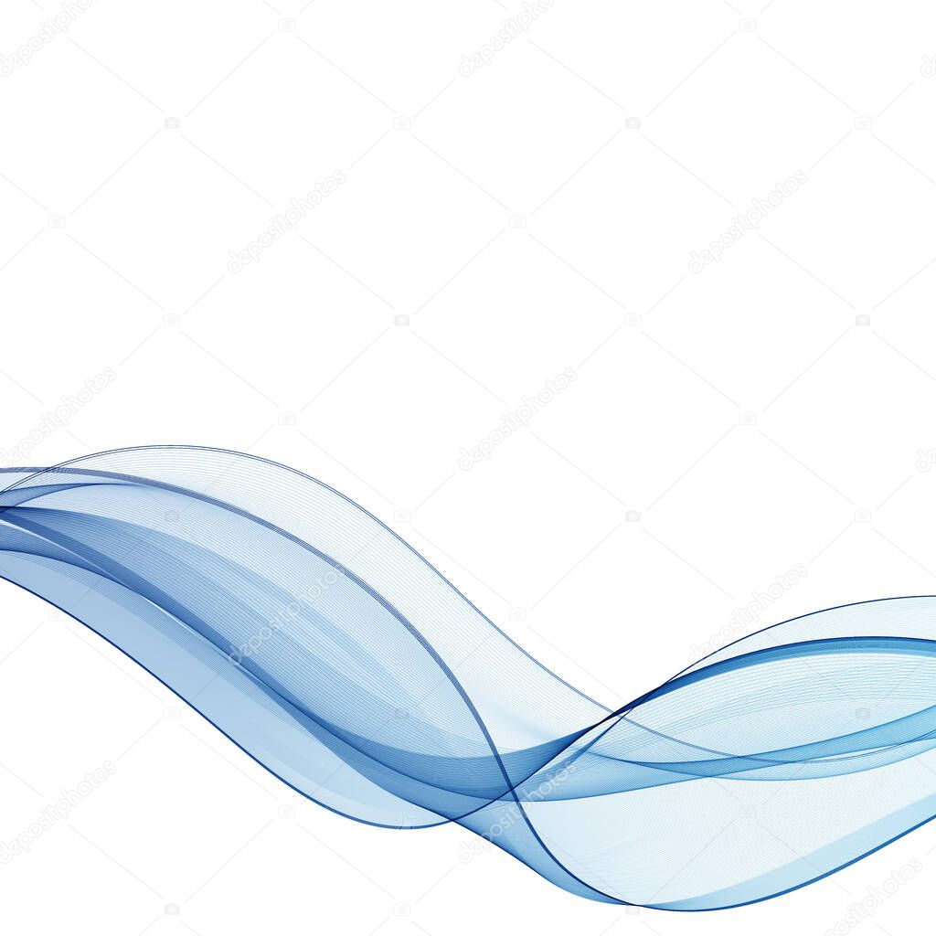 Abstract blue vector wave. eps 10