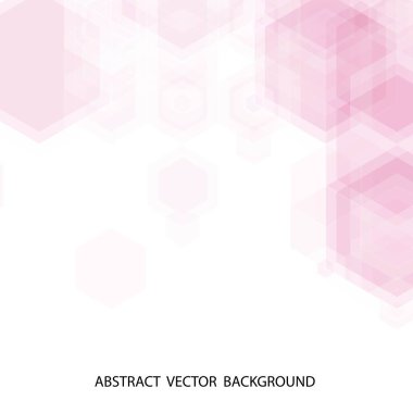 vektör Pembe Altıgenler soyut arkaplan