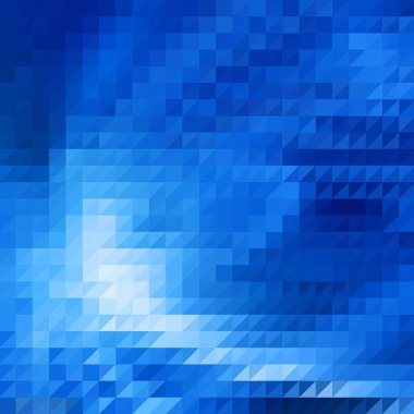 Mavi üçgen arka plan. 10 saniye.