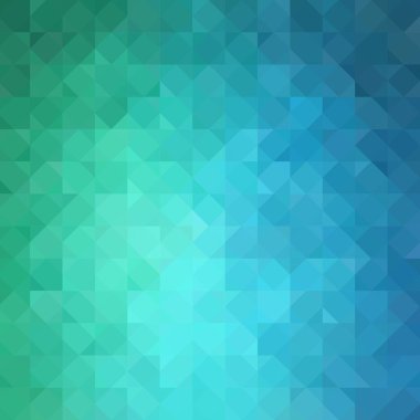 yeşil ve mavi geometrik arkaplan. Mozaik biçim