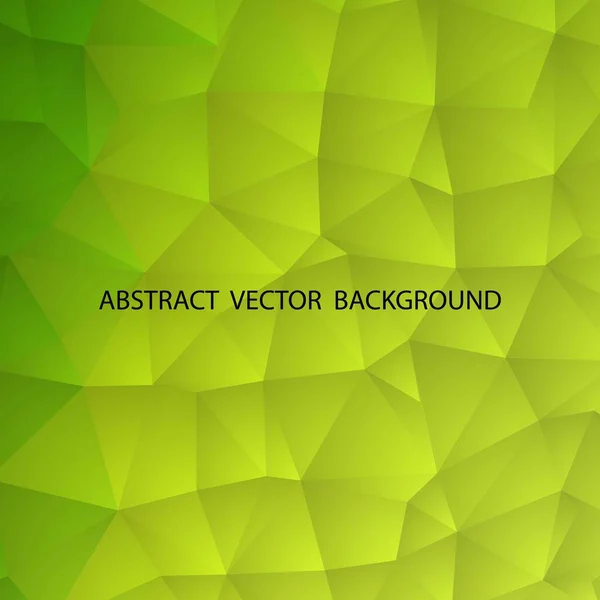 Triangle Green Background Vector Geometric Illustration Template Presentation — Stock Vector