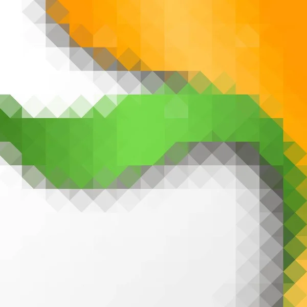 Zelené Žluté Geometrické Pozadí Styl Mozaiky — Stockový vektor