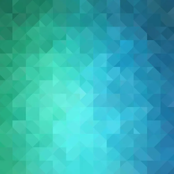 Зелений Синій Геометричний Фон Мозаїчний Стиль — стоковий вектор