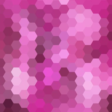 Pembe soyut altıgen vektör arkaplanı. Geometrik tasarım. çokgen biçimi