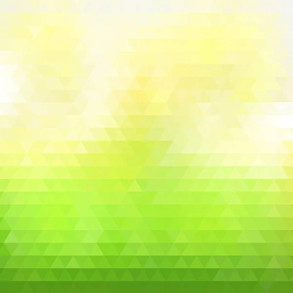 Triângulos Verdes Amarelos Estilo Poligonal Layout Apresentação — Vetor de Stock