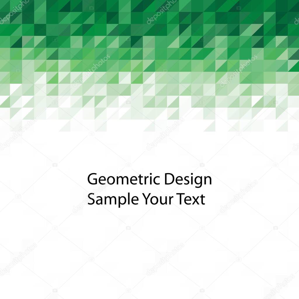 green abstract triangular background. abstract illustration. polygonal style. presentation template