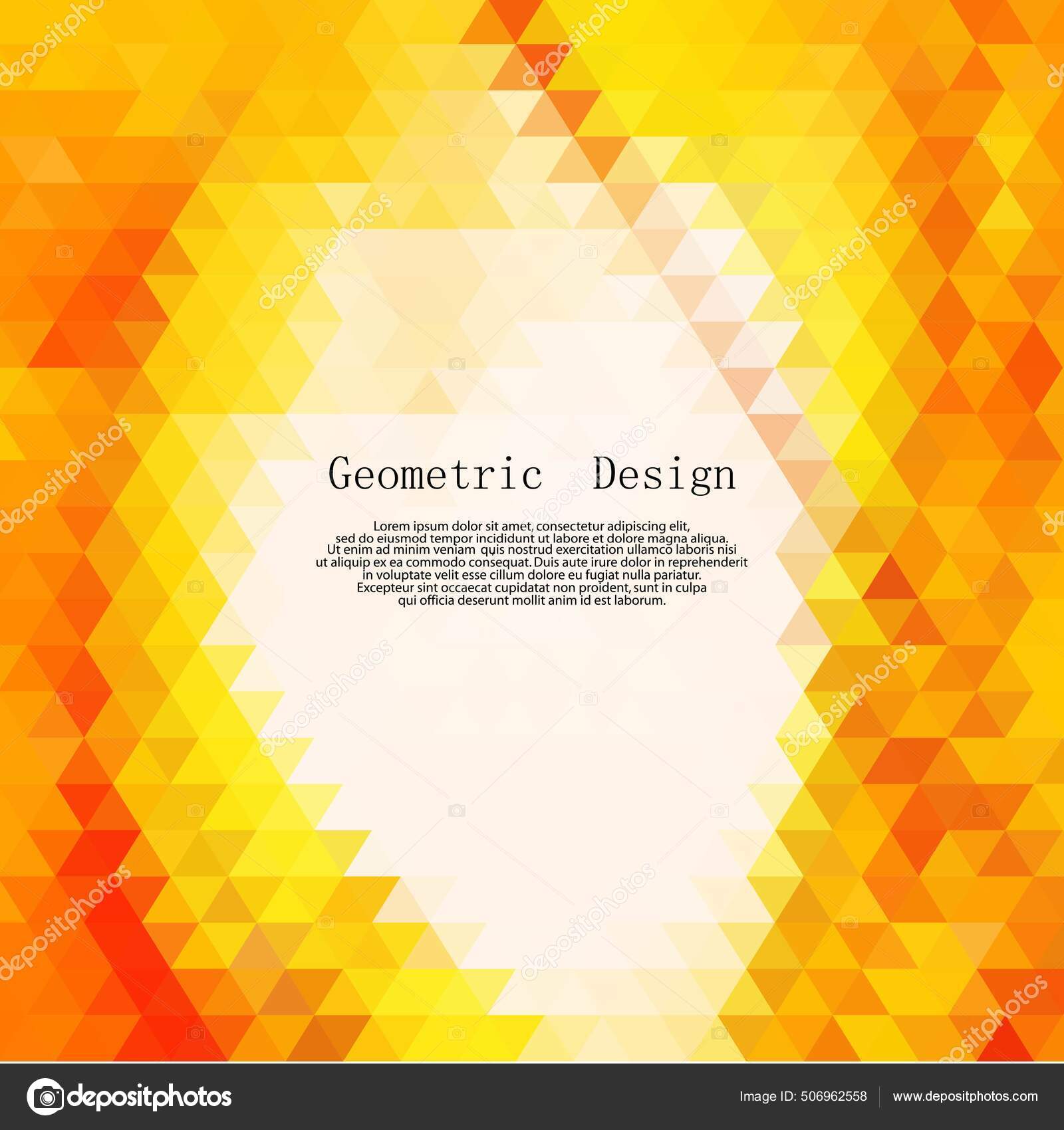 Orange Yellow Triangles Background Presentation Stock Vector by ...