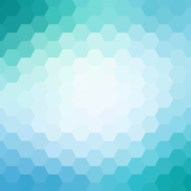 Mavi geometrik altıgen arka plan. Reklamcılık için tasarım. Sunum için şablon.