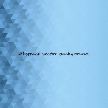 Açık mavi üçgen arkaplan. Çokgen stili. Mozaik arkaplan