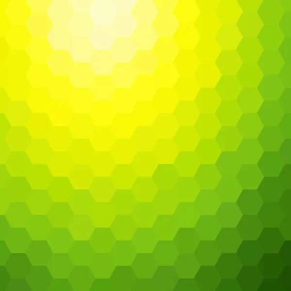 Projeto Hexagonal Amarelo Verde Abstrato Para Apresentação — Vetor de Stock