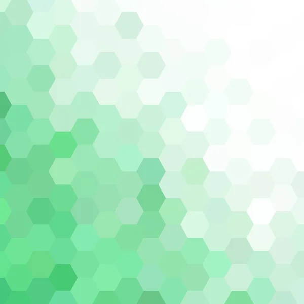 Grön Och Vit Geometrisk Hexagon Bakgrund Layout För Reklam Mall — Stock vektor