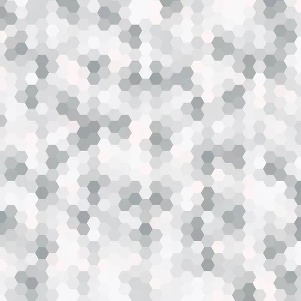 灰色の六角形の背景 モザイク風 — ストックベクタ