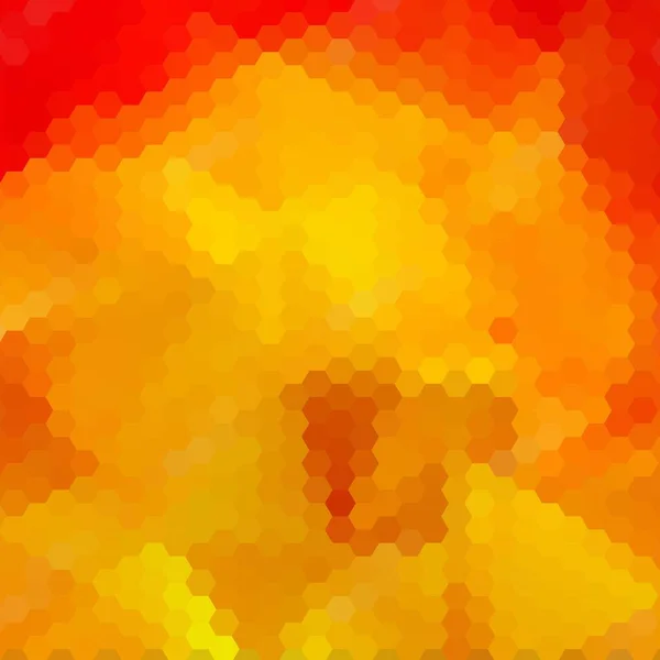 Kuning Abd Latar Belakang Heksagon Merah Desain Geometris Gaya Poligonal - Stok Vektor