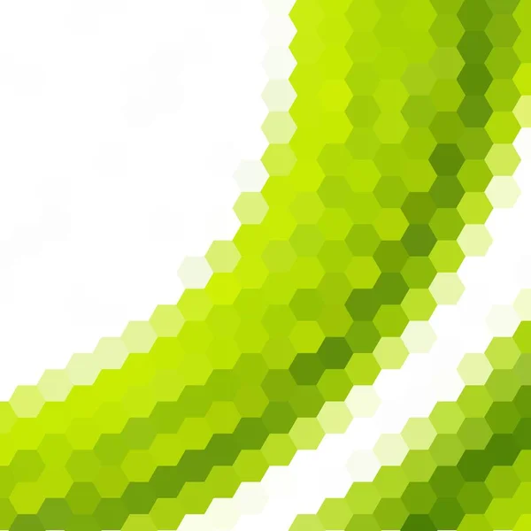 Hexágono Verde Fondo Abstracto Vector — Vector de stock