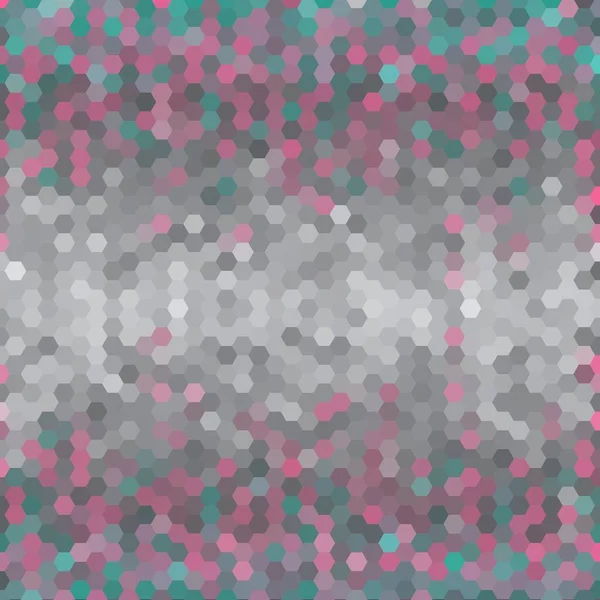 Groen Grijs Roze Geometrische Achtergrond Zeshoekig Ontwerp Polygonale Stijl — Stockvector