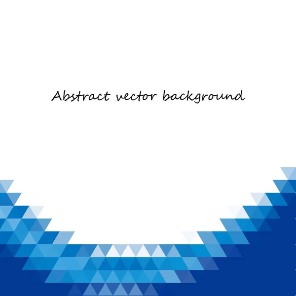 Abstrakte Weiße Und Blaue Dreiecke Hintergrund — Stockvektor