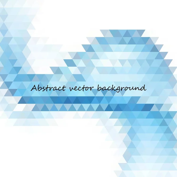 Blaue Dreiecke Hintergrund Geometrischer Wellenmosaik Stil — Stockvektor