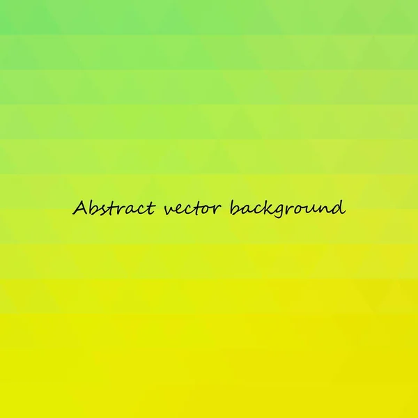 Abstracte Vectorachtergrond Groen Geel Driehoeken Ontwerp Mozaïek Stijl — Stockvector
