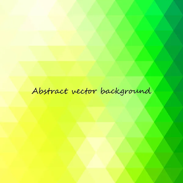 Grüne Und Gelbe Dreiecke Hintergrund — Stockvektor