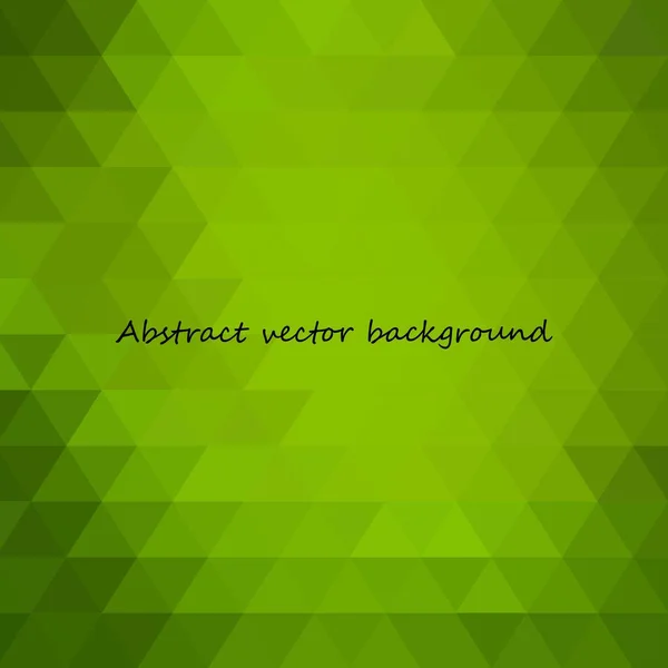 Abstracte Vector Groene Driehoek Achtergrond — Stockvector