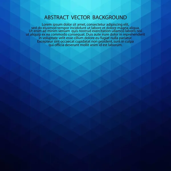 Dunkelblaues Dreieck Abstrakter Vektorhintergrund — Stockvektor