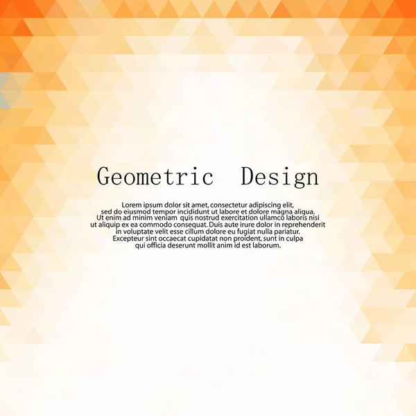 Design Géométrique Orange Clair Pour Présentation Disposition Pour Publicité Style — Image vectorielle