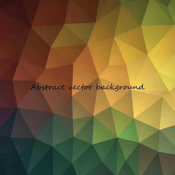 Bunte Abstrakte Dreieckige Hintergrund Polygonalen Stil — Stockvektor