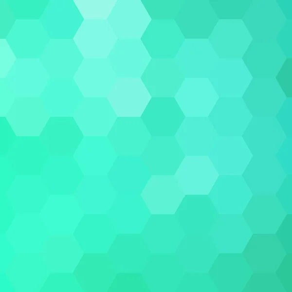 Blå Hexagon Bakgrund Polygonal Stil — Stock vektor