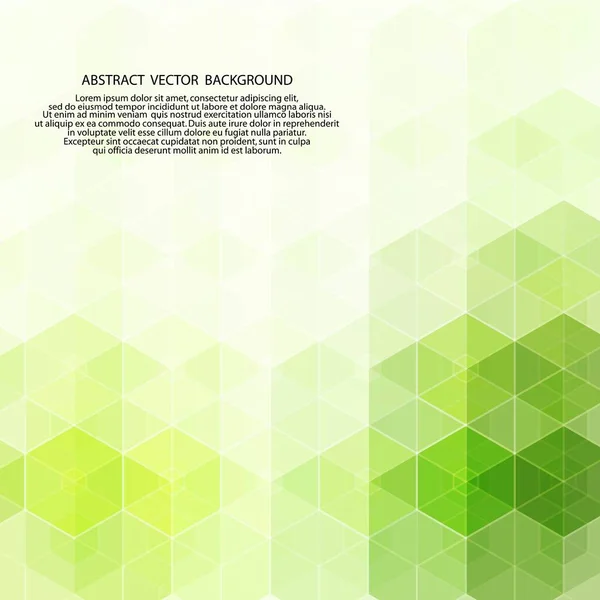 Heller Grüner Sechseckiger Hintergrund Layout Für Die Präsentation — Stockvektor