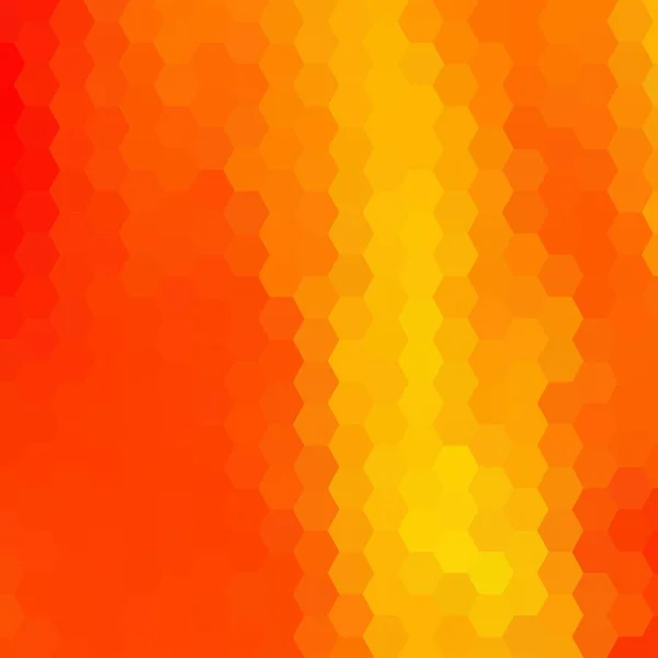 Hexagones Abstraits Orange Fond Vectoriel Conception Géométrique Style Polygonal — Image vectorielle