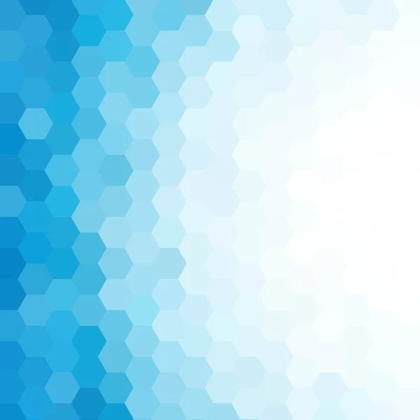 Blå Hexagon Bakgrund Polygonal Stil — Stock vektor
