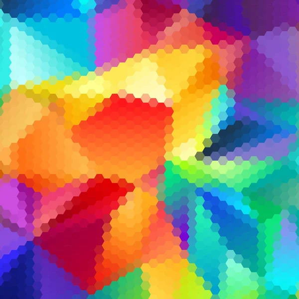 Fond Hexagonal Couleur Design Mosaïque Style Polygonal — Image vectorielle
