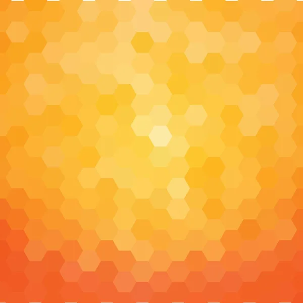 Narancs Hatszög Háttér Modern Illusztráció Poligonális Stílus — Stock Vector