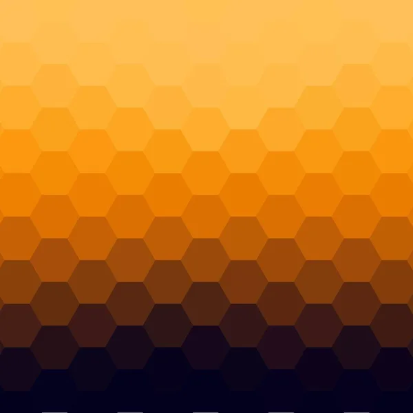 黑色和橙色六边形背景 几何设计 — 图库矢量图片