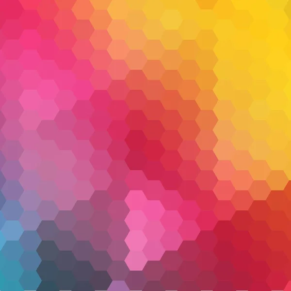 Farbe Abstrakt Vektor Sechseck Hintergrund — Stockvektor