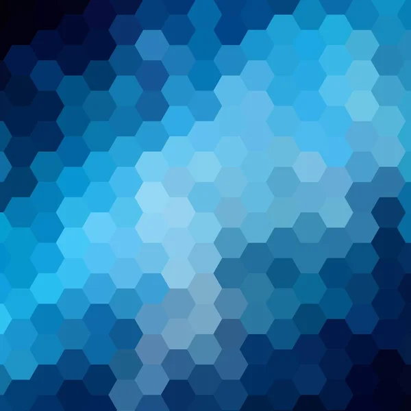 青の抽象的なベクトル背景 六角形のデザイン — ストックベクタ