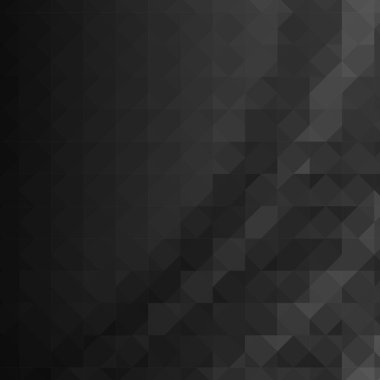 Hacimsel poligonal siyah desen. Vektör lüks gri arka plan. Karanlık yatay modern dinamik fond. Geometrik yinelenen.