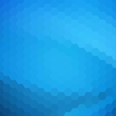 Modern stil geometrik tasarım. Mavi altıgen arkaplan