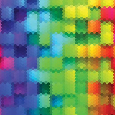 Renkli altıgen illüstrasyon. çokgen biçimi