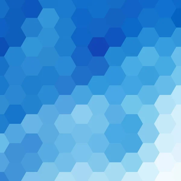 Blauer Sechseck Hintergrund Polygonaler Stil — Stockvektor
