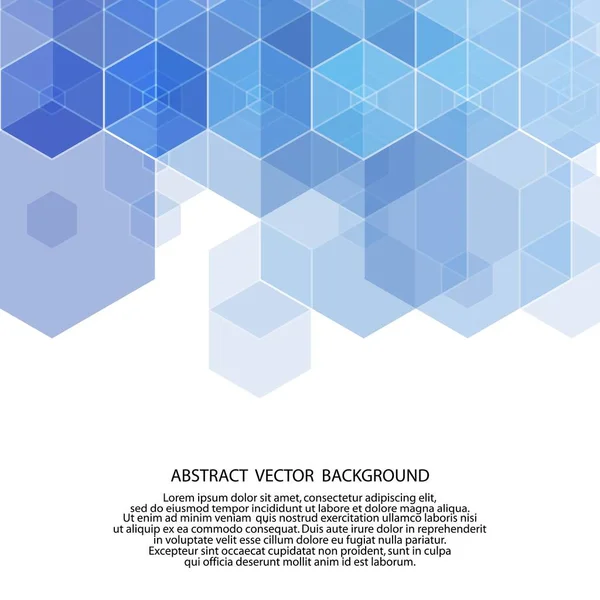 Vector Abstract Science Background Hexagon Geometric Design — Stock Vector