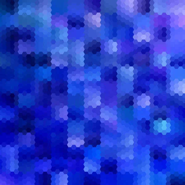 Fond Hexagonal Bleu Style Mosaïque — Image vectorielle
