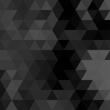 Siyah üçgenler arka plan. Soyut çokgen illüstrasyon. Vektör geometrik görüntü