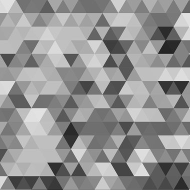 Gri arkaplan üzerindeki soyut üçgen, vektör illüstrasyonu
