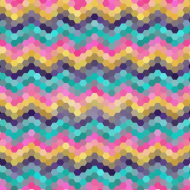 Altıgen tasarım. Soyut vektör çizimi. Çokgen biçim. Reklam için yerleşim