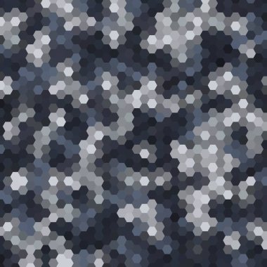 Gri vektör soyut arka plan. Altıgen tasarımı. Çokgen stili. Mozaik